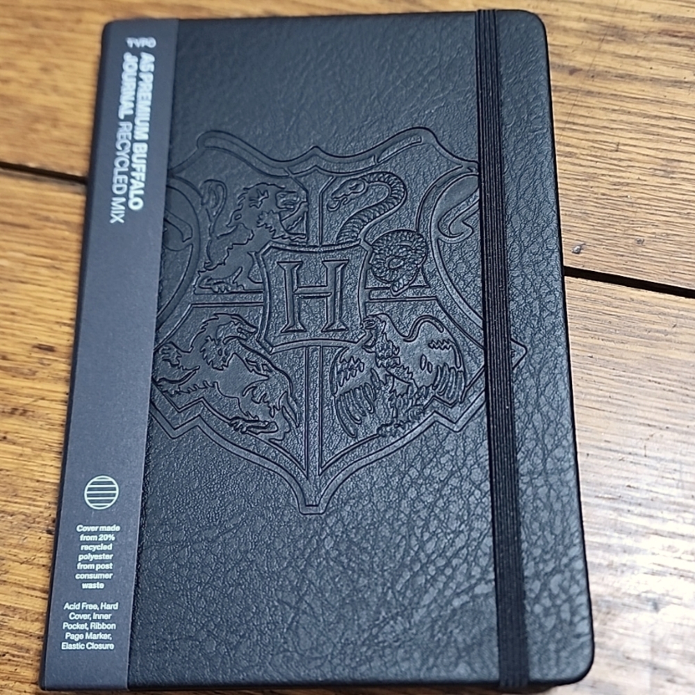 NWT Harry Potter Lined Journal Black Embossed